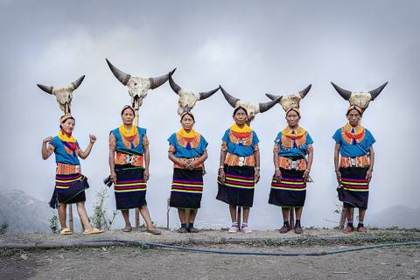 Konyak women in festival dress