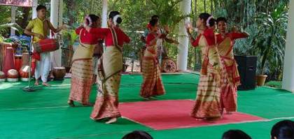 A Bihu dance troupe