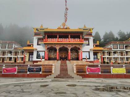 Bomdila Monastery in the mist