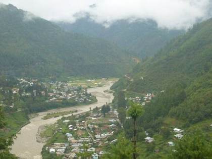 Dirang valley from above