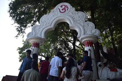 The entrance to Umananda temple