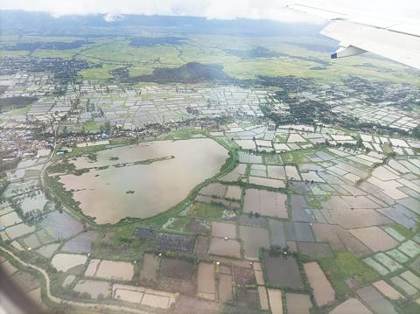 The Imphal valley from the air