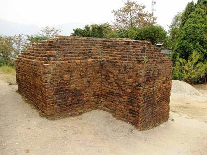 The brick ramparts of Ita Fort