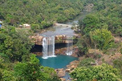 Krang Suri Falls from above