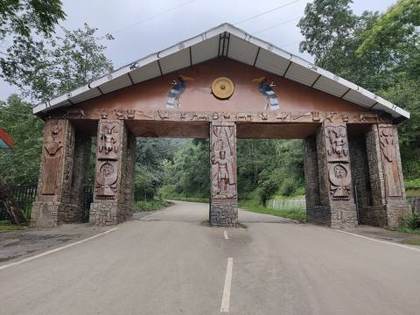 An entrance to the Naga Heritage Village, Kisama