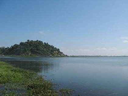 Loktak Lake and one of its island hills