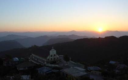 Sunset over Lunglei