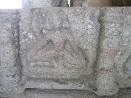 A carved panel at Madan Kamdev