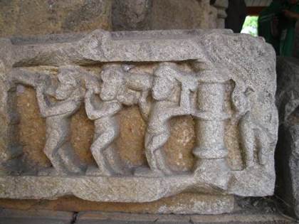 Carved figures at Madan Kamdev