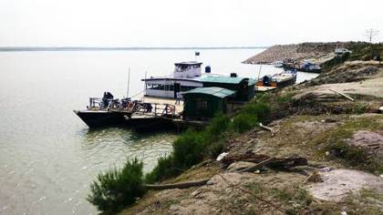 The ferry ghat at Majuli