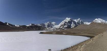 Gurudongmar Lake, still frozen in May