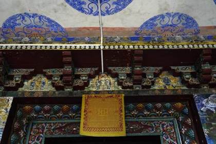 Painted detail above the monastery door