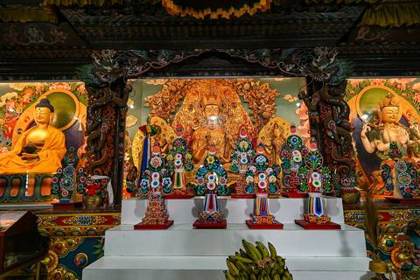 The altar inside Pemayangtse