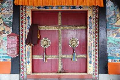 A painted door at Rumtek