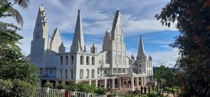 The temple from its gardens