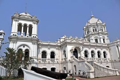 The left wing of Ujjayanta Palace