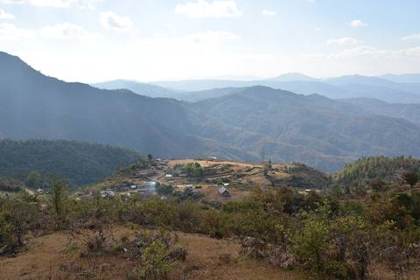 A hilltop village in the Ukhrul hills